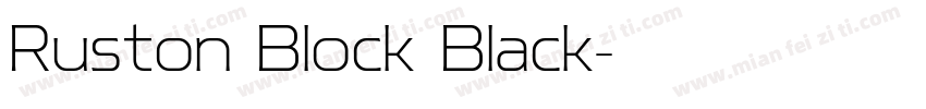 Ruston Block Black字体转换